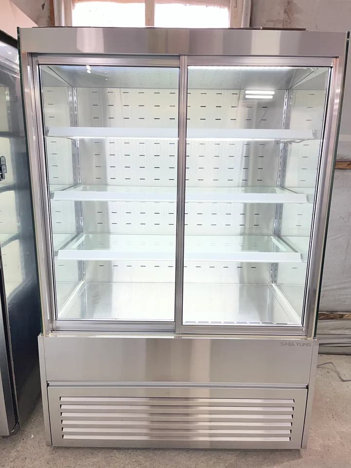 반찬 쇼케이스 1200 중고 올스텐 맞춤 제작 4단 앞문형 상품 사진 3