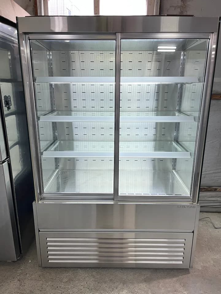 반찬 쇼케이스 1200 중고 올스텐 맞춤 제작 4단 앞문형 제품 사진