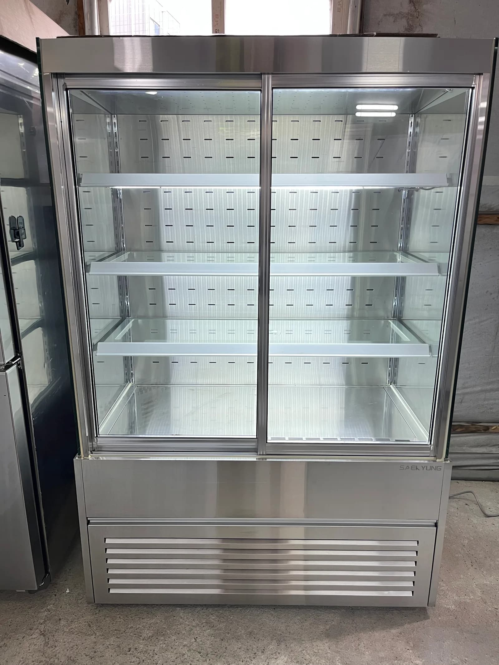 반찬 쇼케이스 1200 중고 올스텐 맞춤 제작 4단 앞문형 대표 이미지