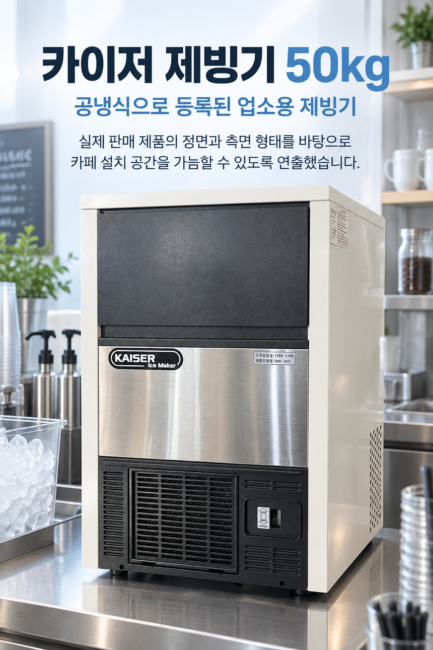 카이저 제빙기 중고 50kg 업소용 카페 상세페이지 1