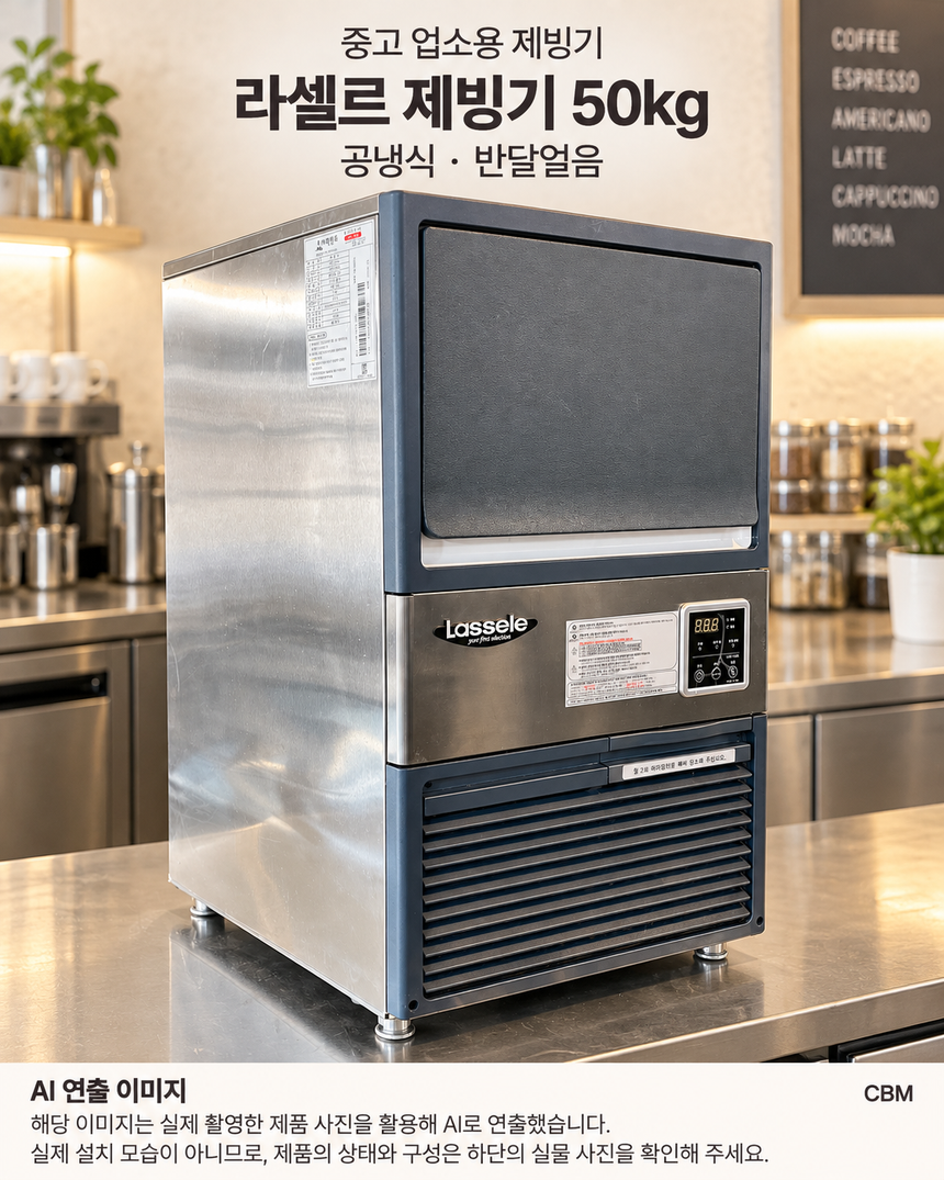 라셀르 제빙기 중고 · AI 연출 이미지