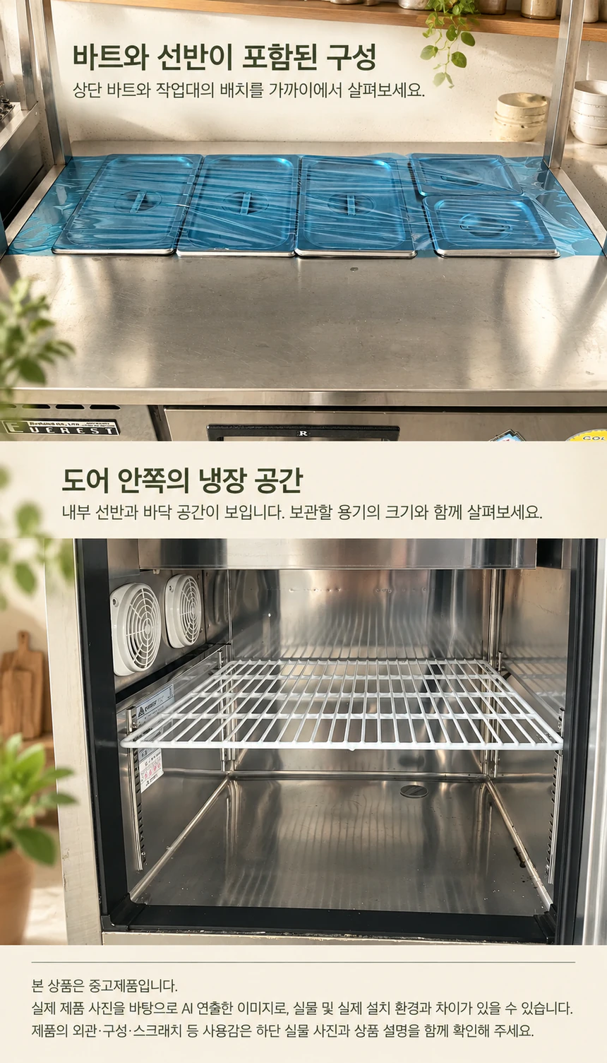 부성 에베레스트 반찬냉장고 900 중고 간냉식 상세페이지 2