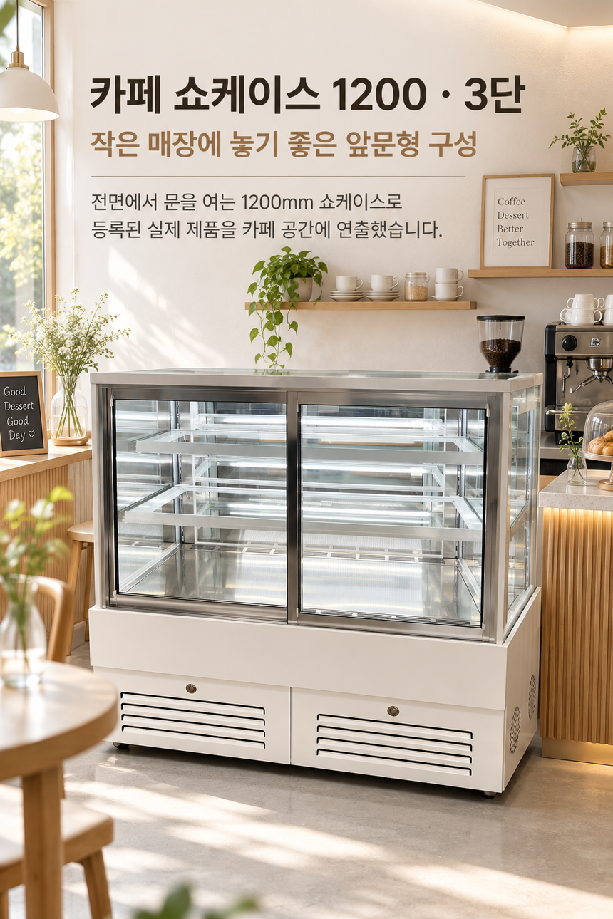 카페쇼케이스 1200 중고 3단 상세페이지 1