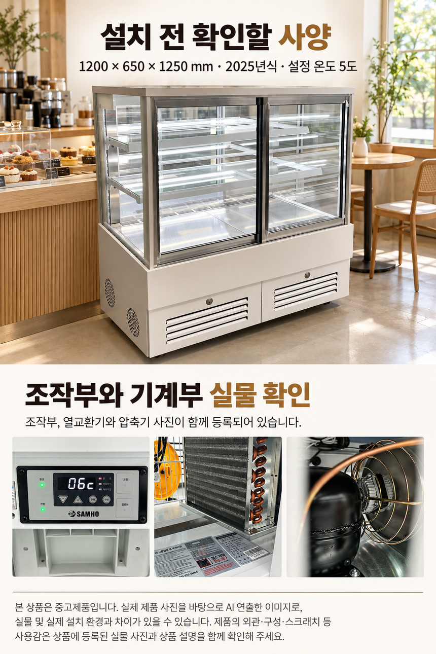 카페쇼케이스 1200 중고 3단 상세페이지 3