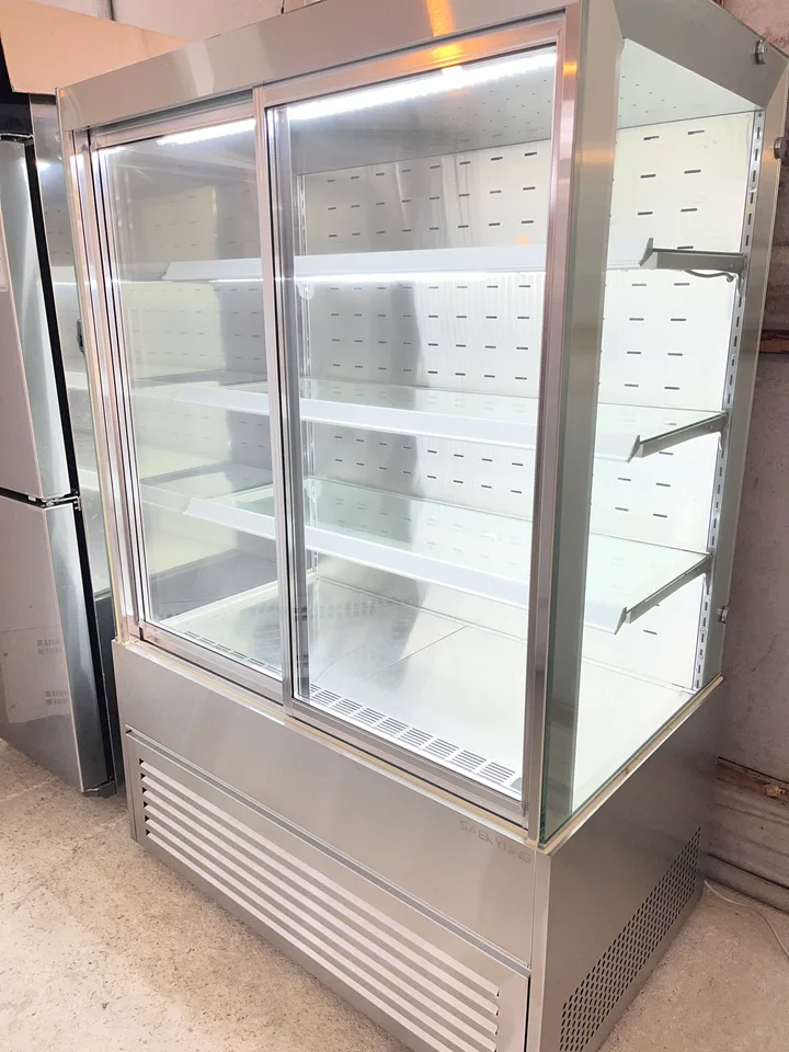 반찬 쇼케이스 1200 중고 올스텐 맞춤 제작 4단 앞문형 규격 사진 6